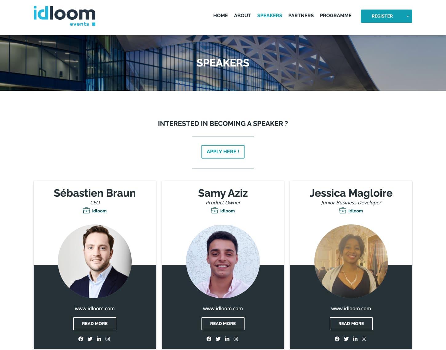idloom.events - Screenshot 1 idloom.events - Screenshot 1