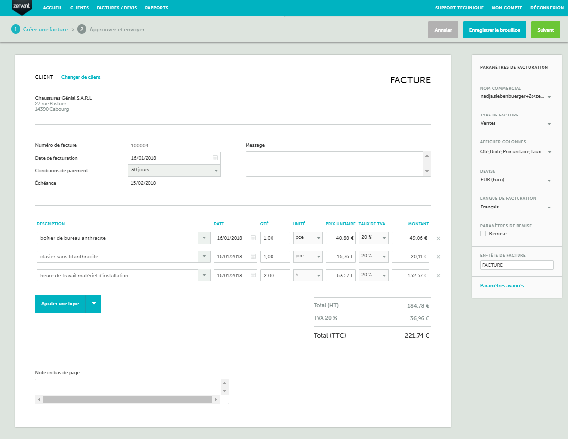 Zervant: European and international invoices, product galleries, not subject to VAT Zervant: European and international invoices, product galleries, not subject to VAT