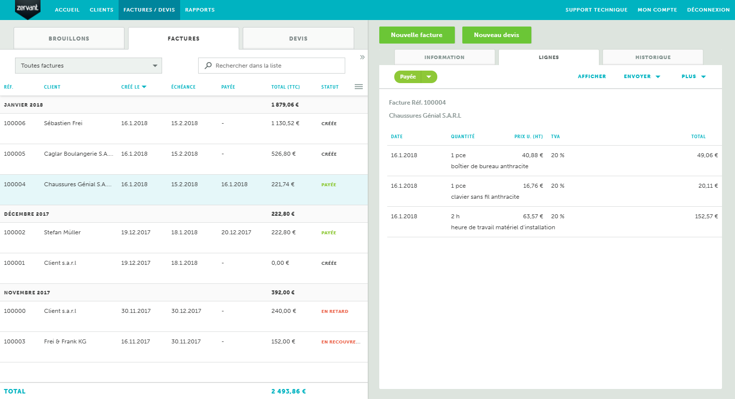 Zervant: Monitoring of payments / settlements, monitoring of payments / settlements, invoice quote Conversion Zervant: Monitoring of payments / settlements, monitoring of payments / settlements, invoice quote Conversion