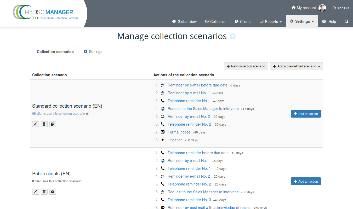 My DSO Manager - Create your own collection scenarios