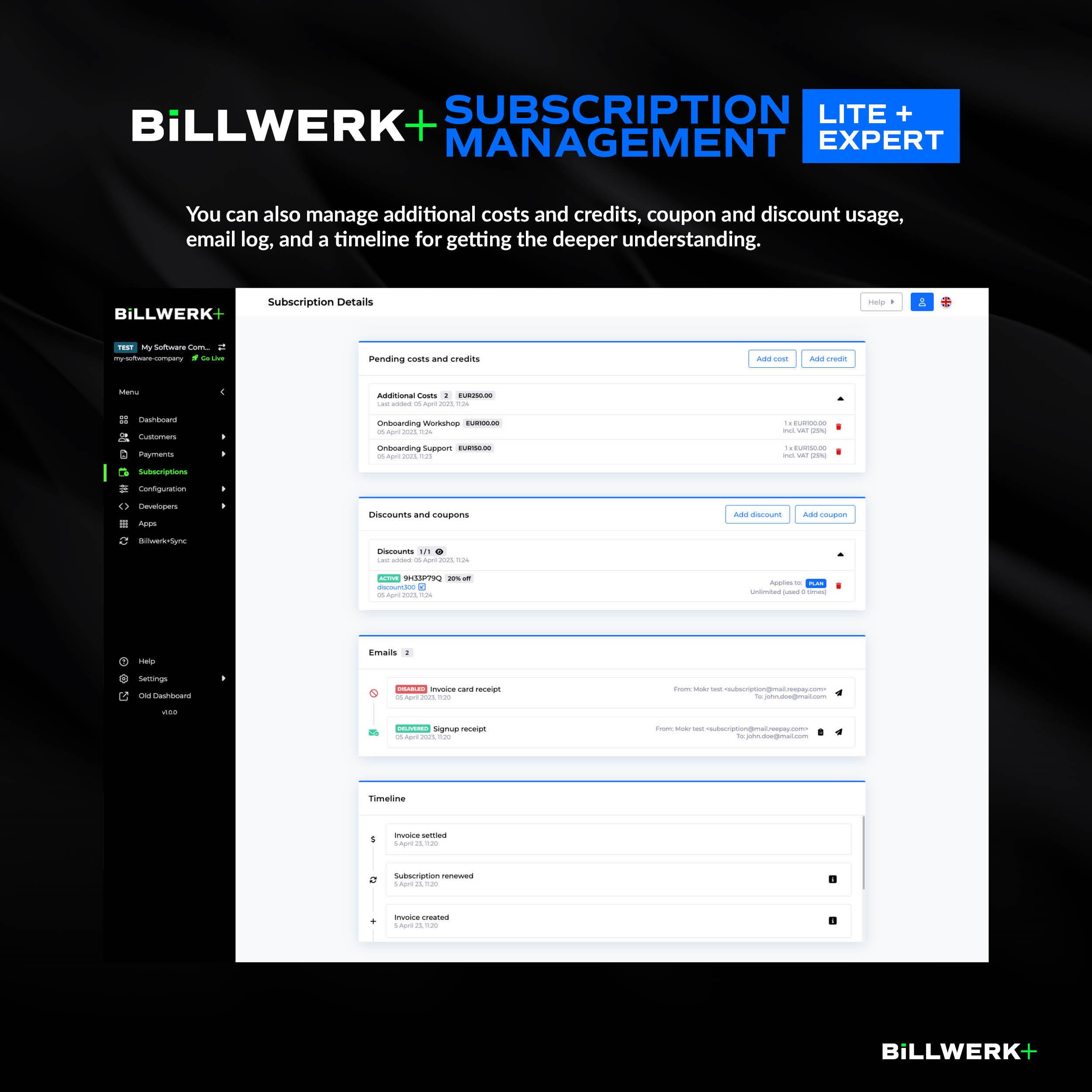 Billwerk+ - Screenshot 2