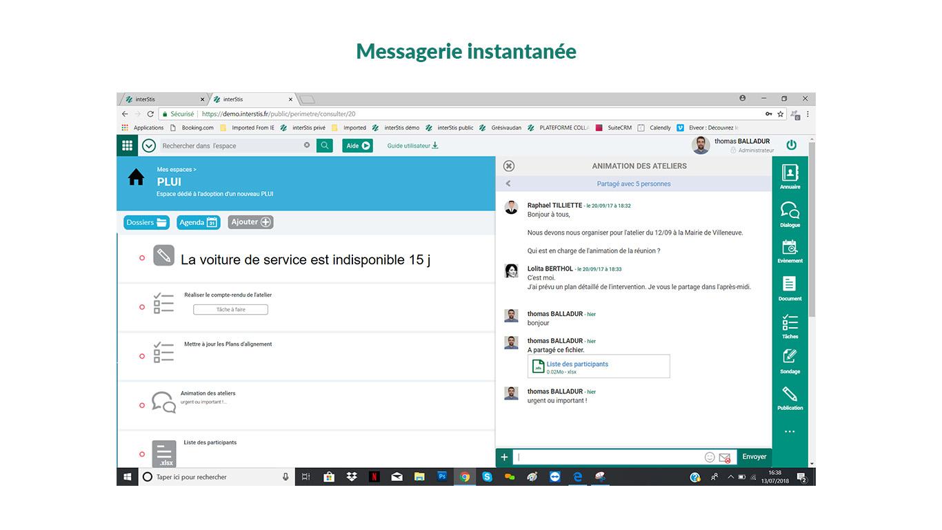 Interstis - Instant messaging