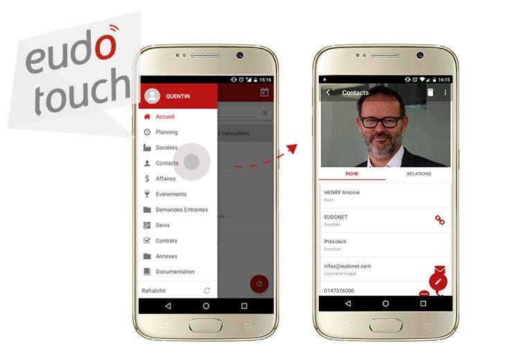 Embark all your data in your pocket and keep an eye on your activity even in situations of mobility through EudoTouch our mobile app for iOS and Android. Embark all your data in your pocket and keep an eye on your activity even in situations of mobility through EudoTouch our mobile app for iOS and Android.