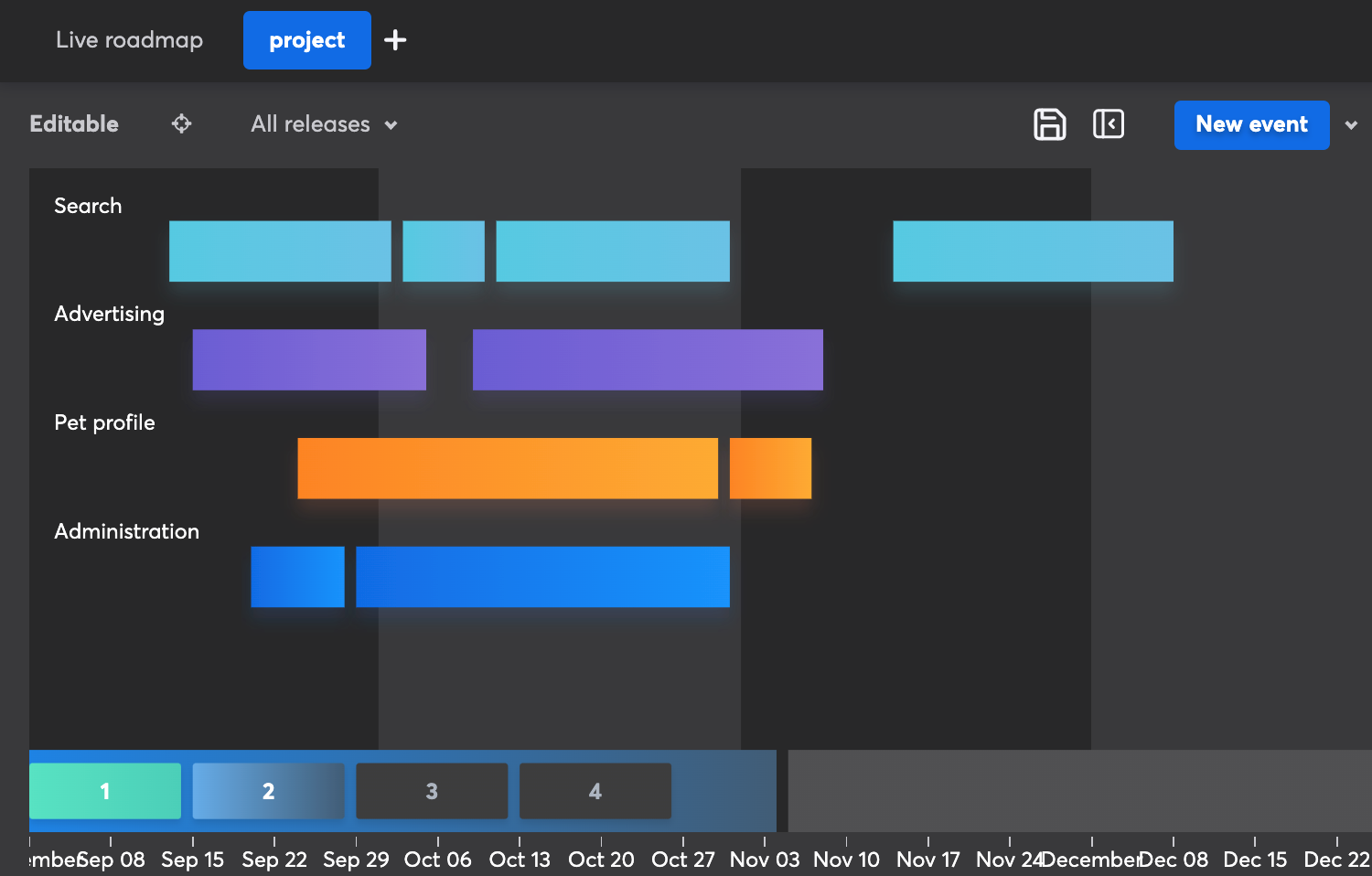 Roadmap dark mode Roadmap dark mode