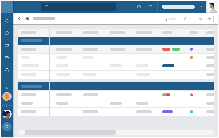 Table View’s personalized filters allow you to work more productively and give layout flexibility to perform advanced task management in every project. Table View’s personalized filters allow you to work more productively and give layout flexibility to perform advanced task management in every project.