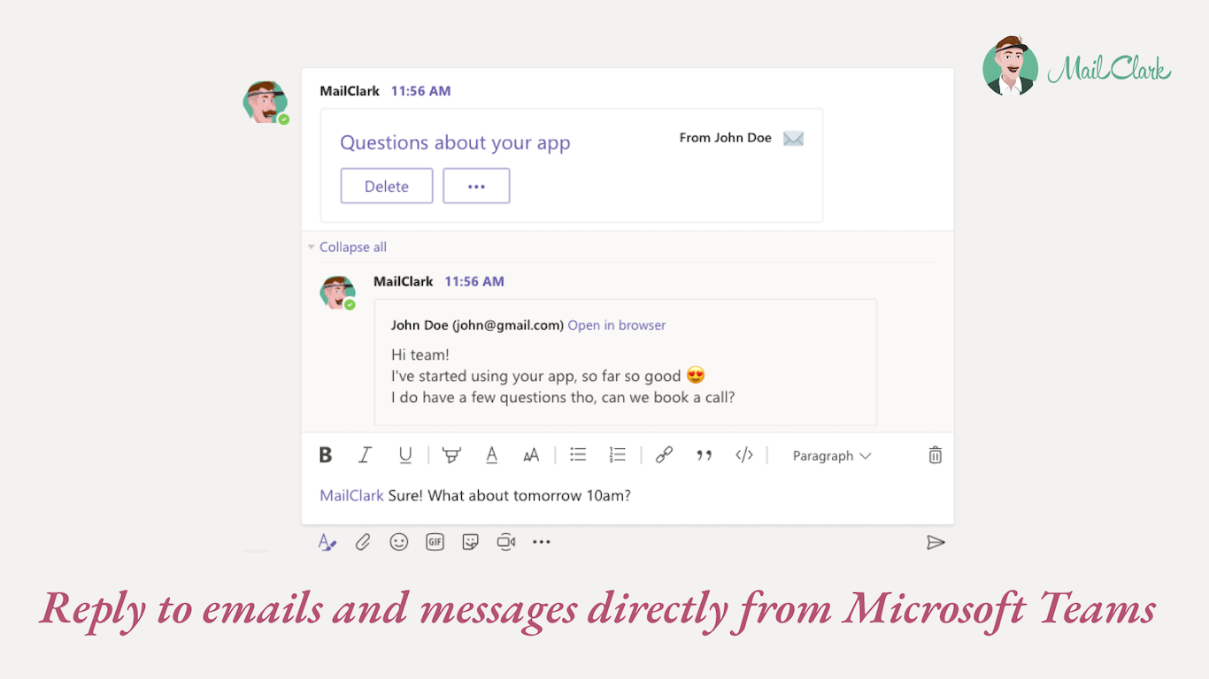 MailClark for Microsoft Teams MailClark for Microsoft Teams