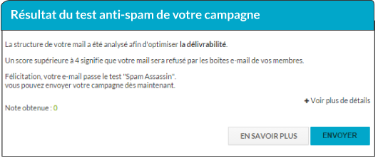 Check the quality of your mailing through SpamAssassin