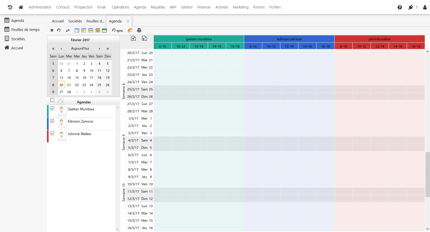 Schedule - Schedule view