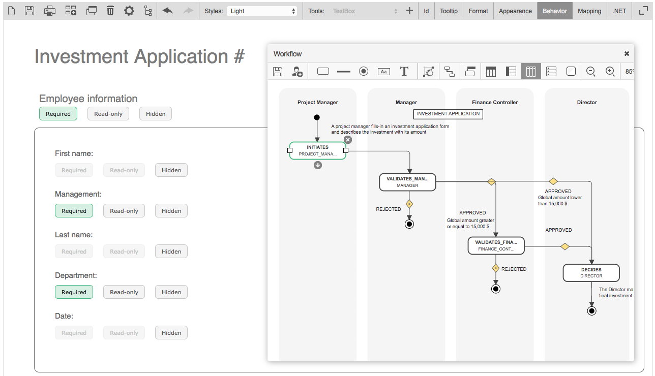Interactive Workflow view Interactive Workflow view