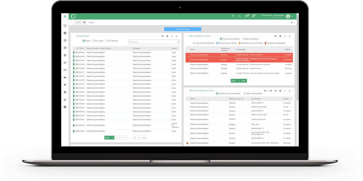 Review CFAST software CRM Provisioning and Billing for