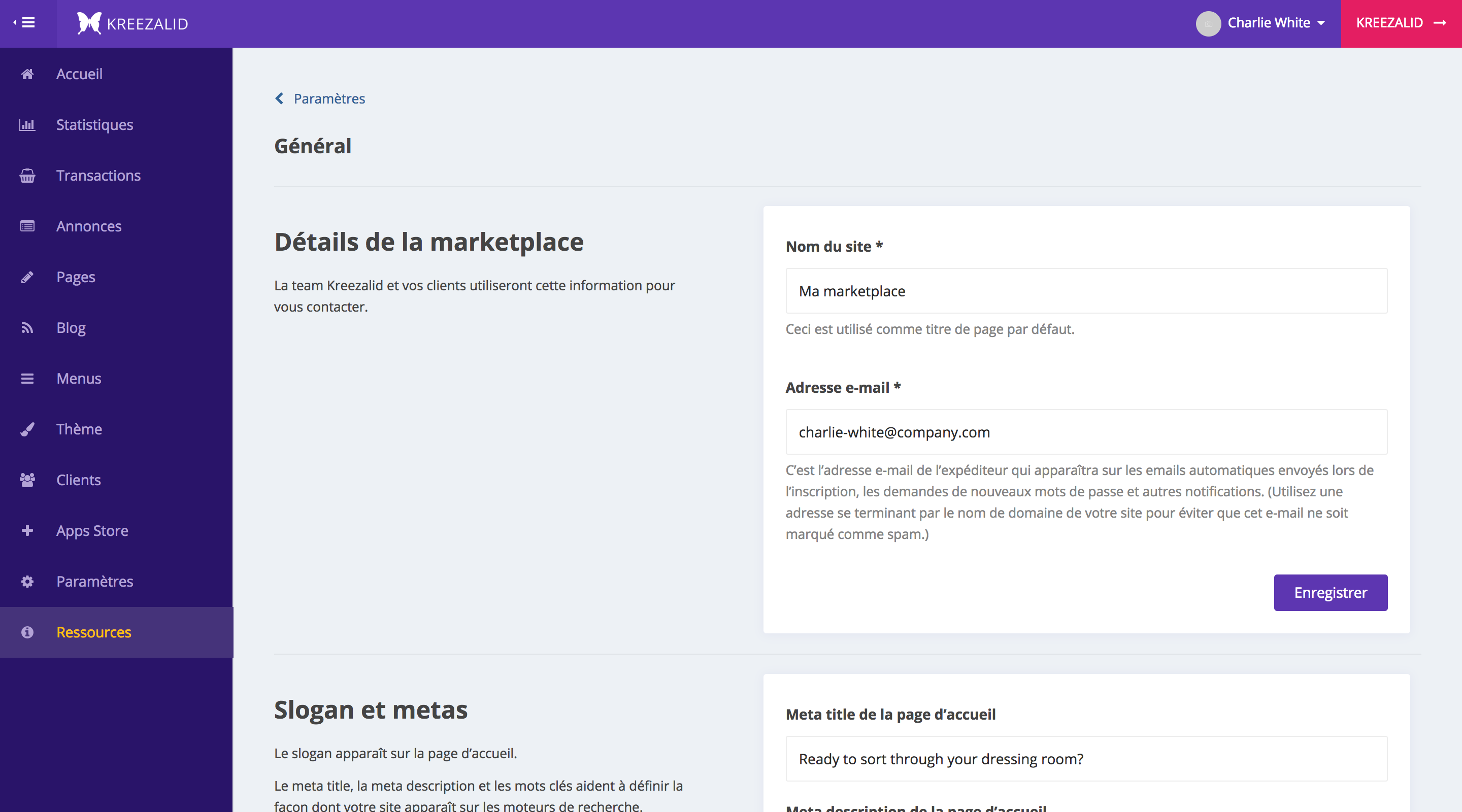 Manage the basics settings of your marketplace Manage the basics settings of your marketplace