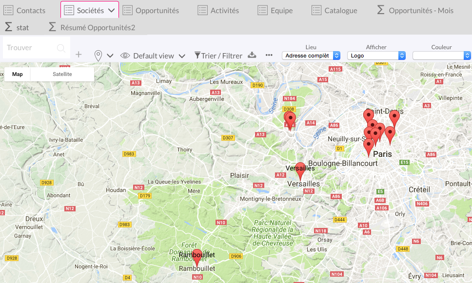 Geographic view (map) Geographic view (map)