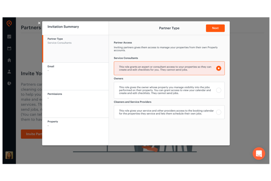 Collaboration tools to share access to your properties and job requests with your co-workers, partners, and cleaners Collaboration tools to share access to your properties and job requests with your co-workers, partners, and cleaners