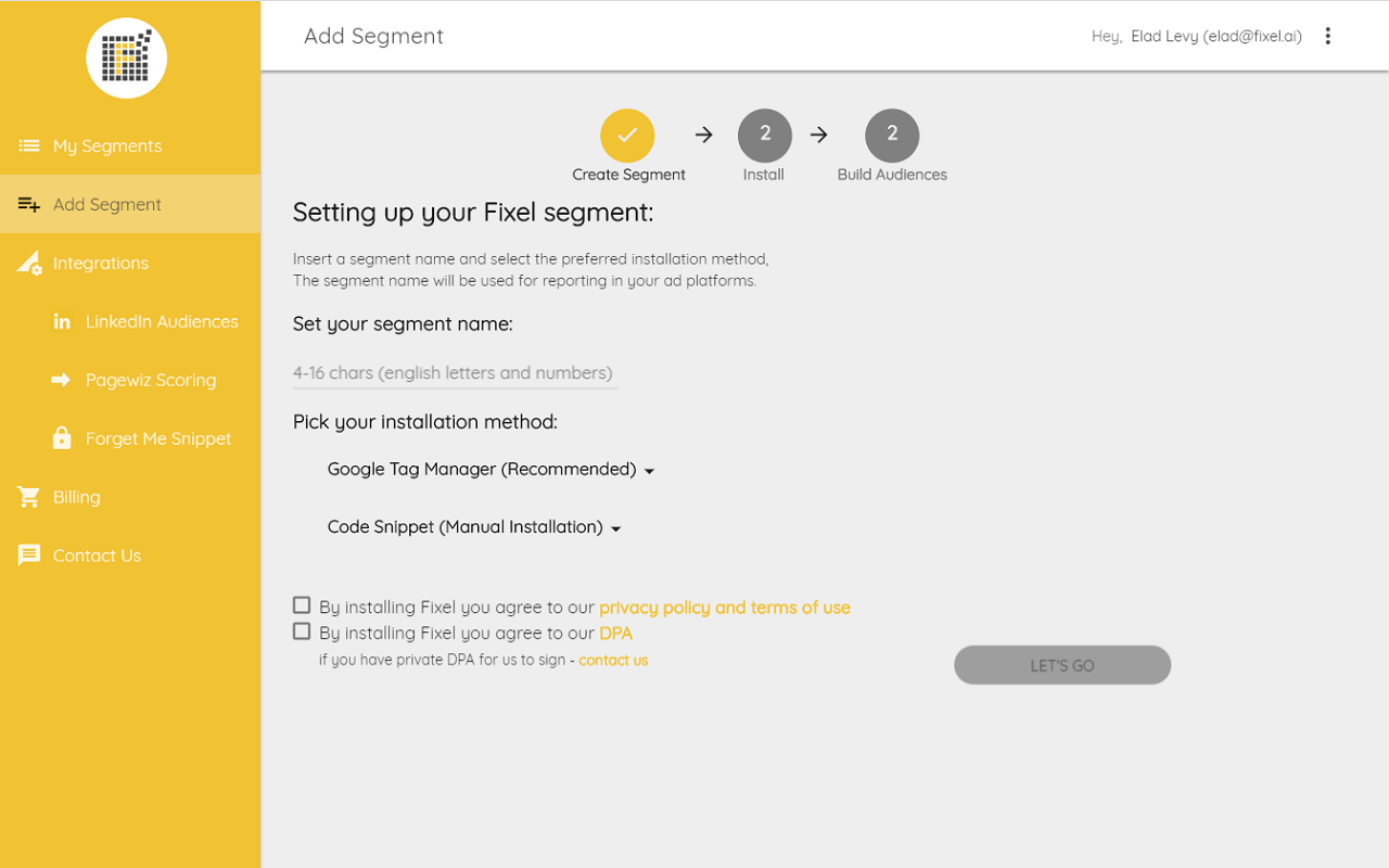 Creating a Segment Creating a Segment
