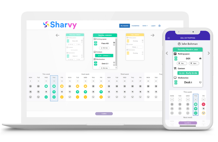 Sharvy, web and mobile app