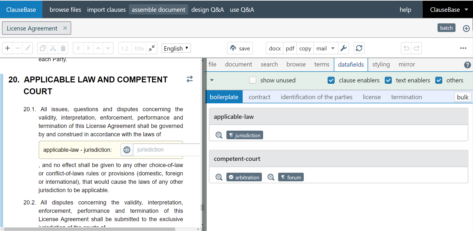 Clausebase-product - intelligent clauses Clausebase-product - intelligent clauses