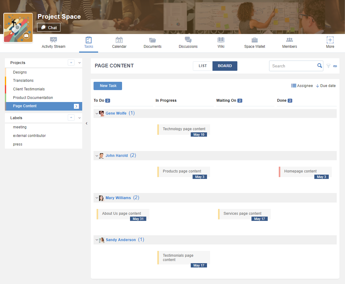 eXo Platform-Task Board 1 eXo Platform-Task Board 1