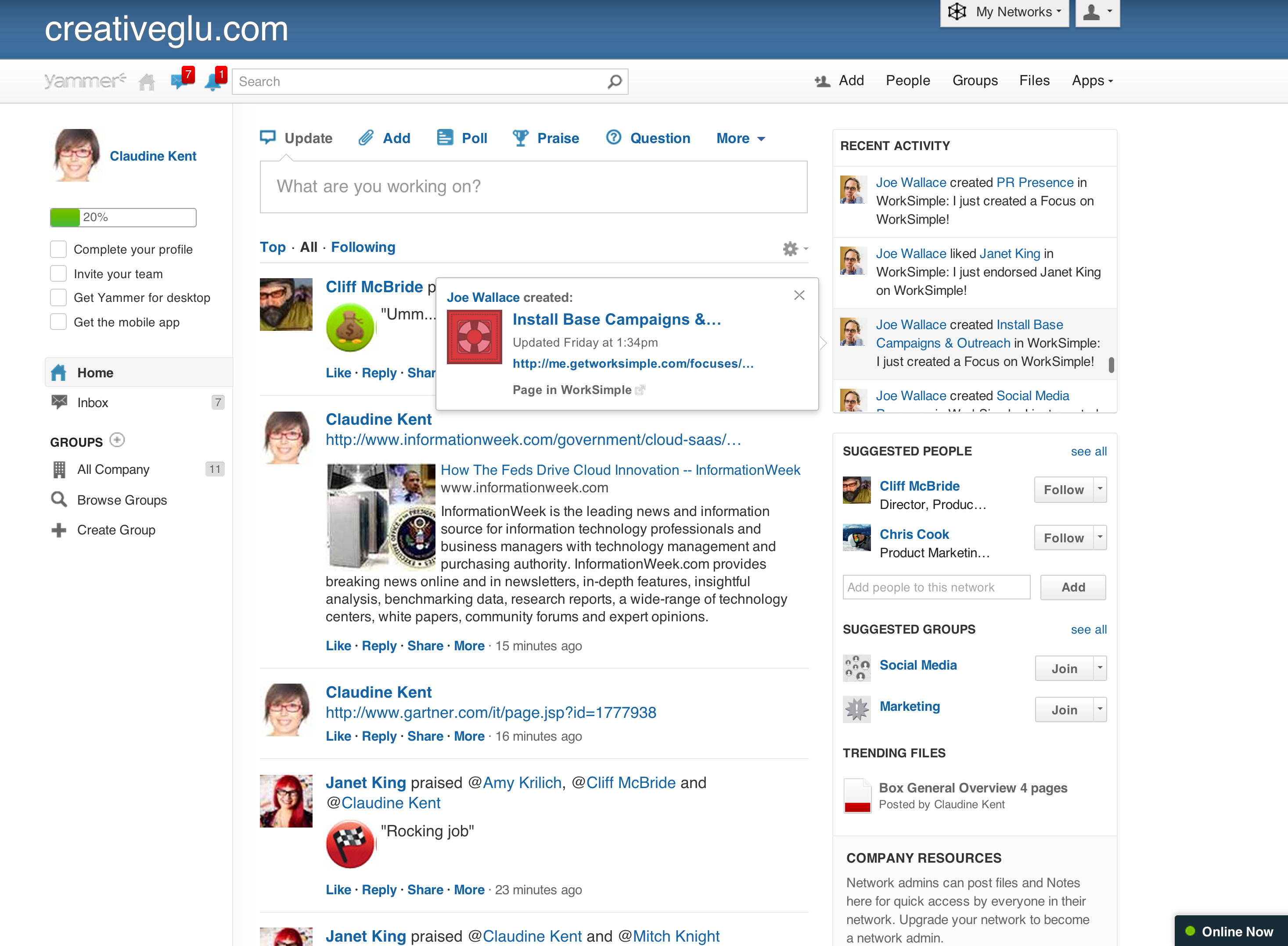 Yammer: News Feed, Intranet & Community Task Manager Yammer: News Feed, Intranet & Community Task Manager