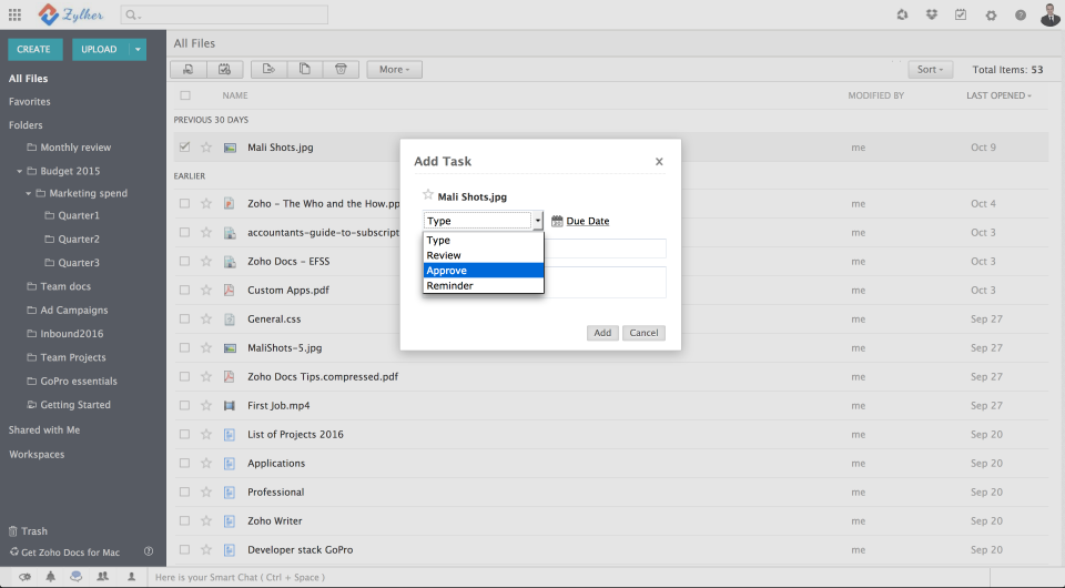 Zoho Docs-screenshot-0 Zoho Docs-screenshot-0