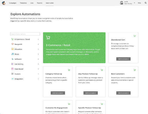 Automate email with MailChimp Automate email with MailChimp