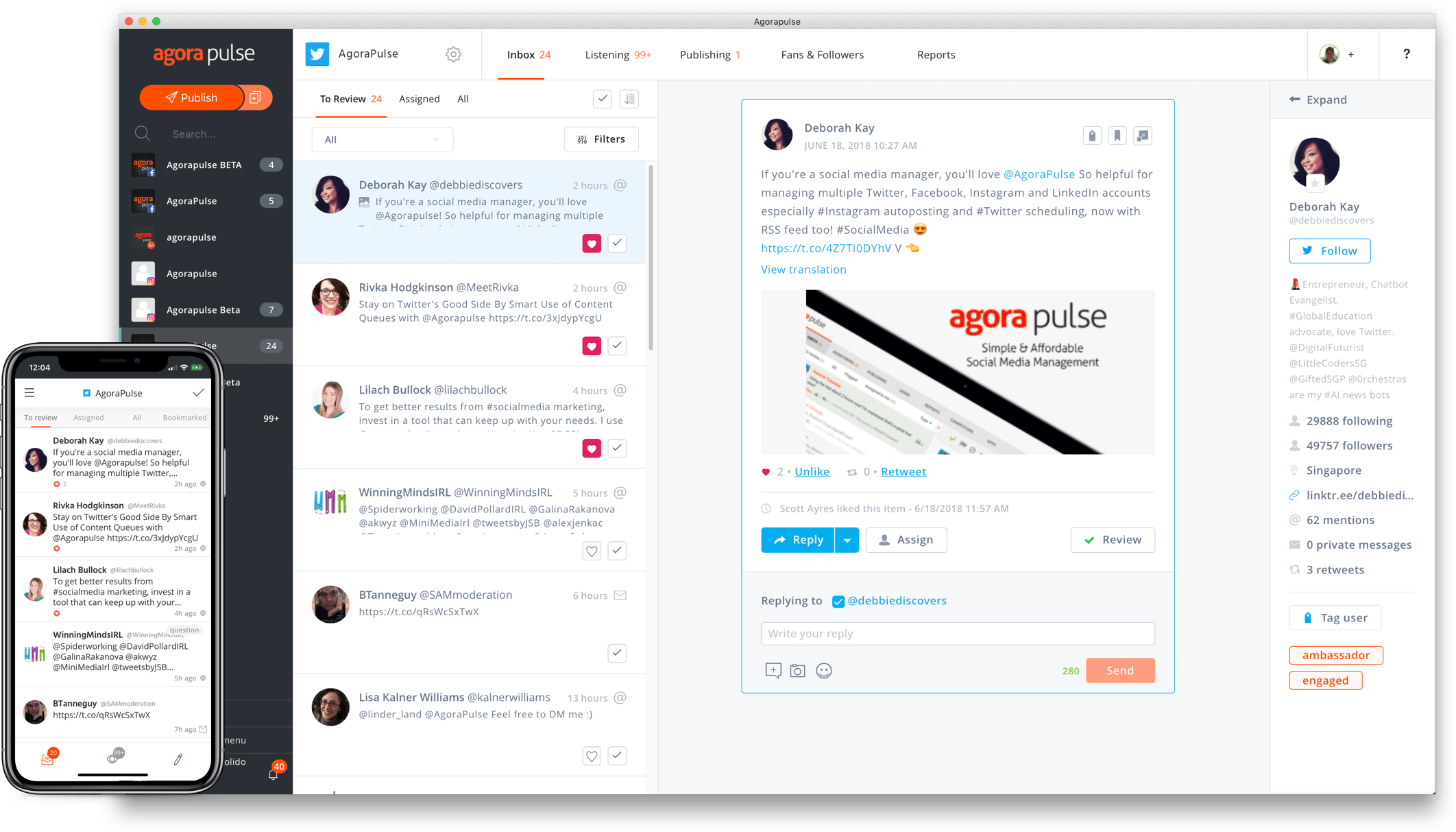All your messages in a single inbox All your messages in a single inbox