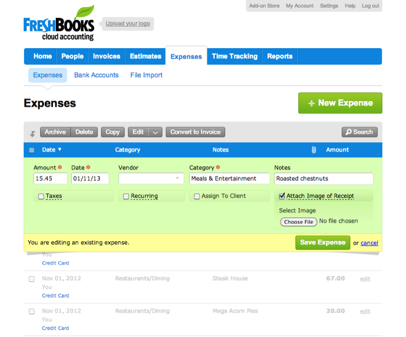 Freshbooks : Factures Freshbooks : Factures