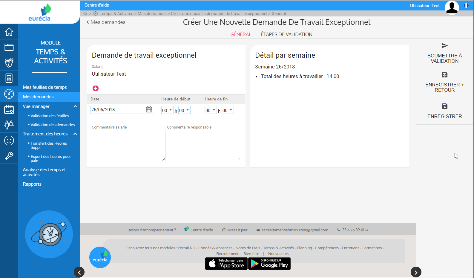 Management Module Time & Activities: Create a new exceptional job application Management Module Time & Activities: Create a new exceptional job application