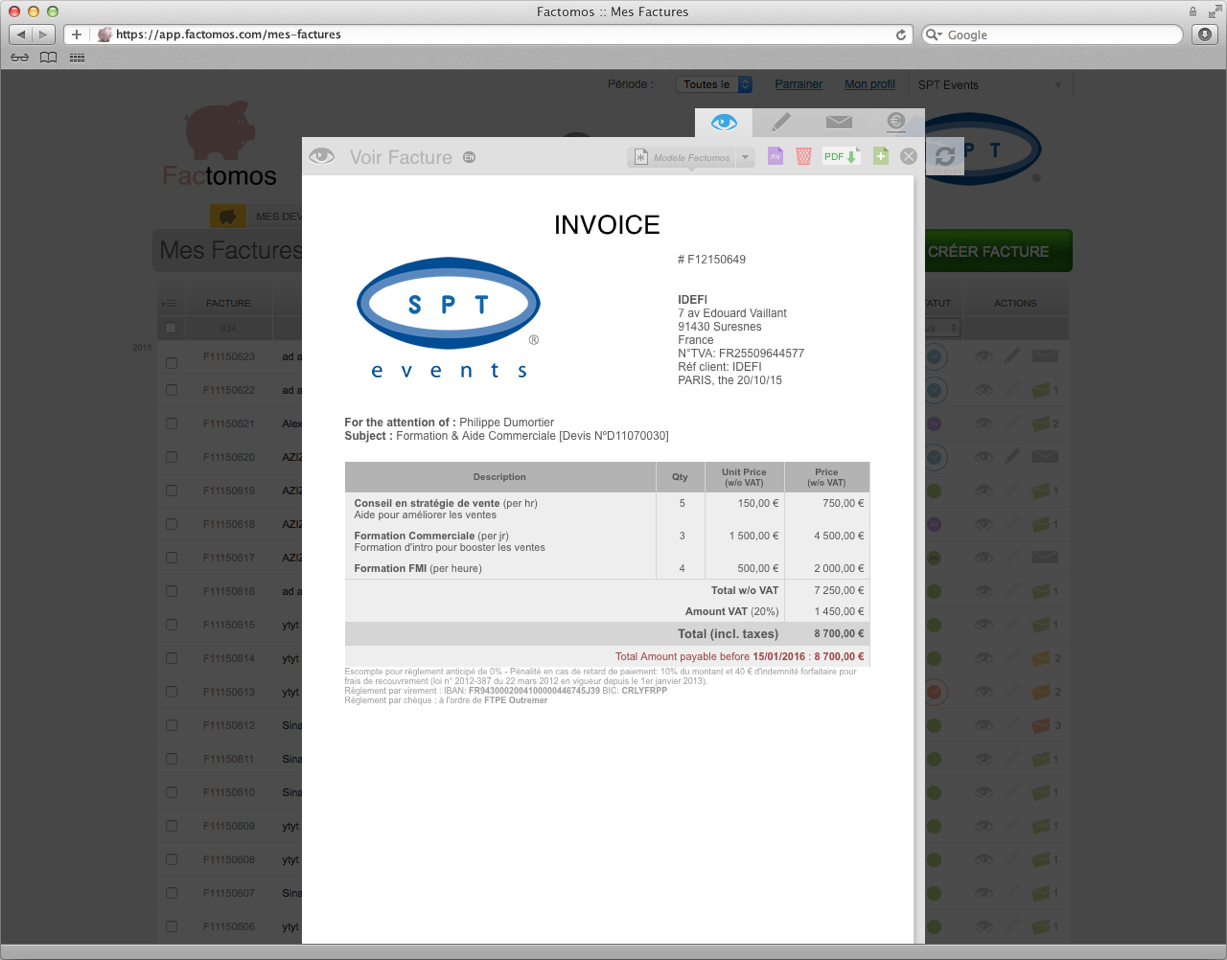 Factomos: Secure Sockets Layer (SSL) Automatic management of VAT, management / O Factomos: Secure Sockets Layer (SSL) Automatic management of VAT, management / O